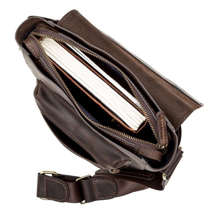 Сумка Shvigel Кожаная Коричневая (11095) изображение 6