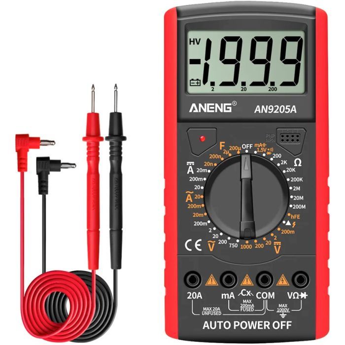 Цифровой мультиметр ANENG AN9205A, V, A, R, F, функція hFE (AN9205A) изображение 4