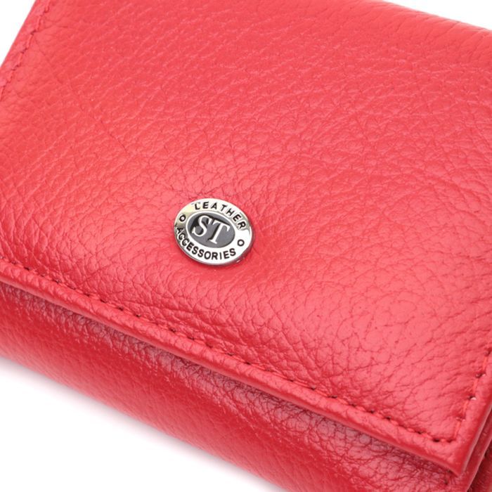 Портмоне ST Leather З натуральної шкіри Червоне (22729) зображення 8