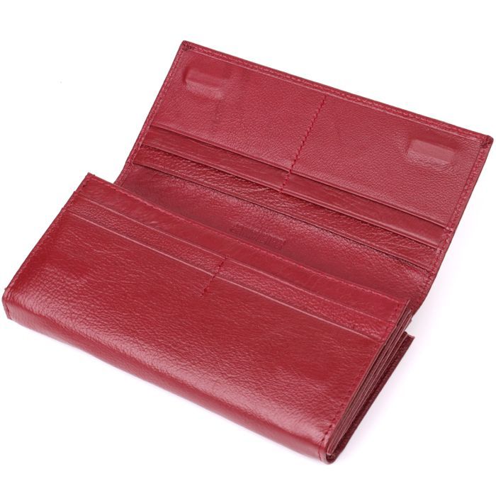 Гаманець ST Leather З натуральної шкіри Бордовий (23113) зображення 5