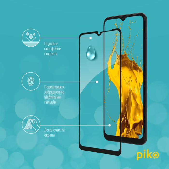 Стекло защитное Piko Full Glue Samsung A03 Black (1283126521645) изображение 4