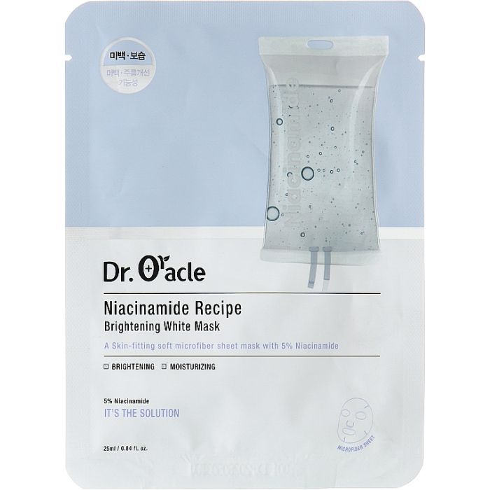 Маска для лица Dr. Oracle Niacinamide Recipe Brightening White Mask Тканевая с ниацинамидами (8809408731842)