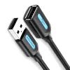Дата кабель USB 2.0 AM/AF 1.5m black Vention (CBIBG) изображение 2