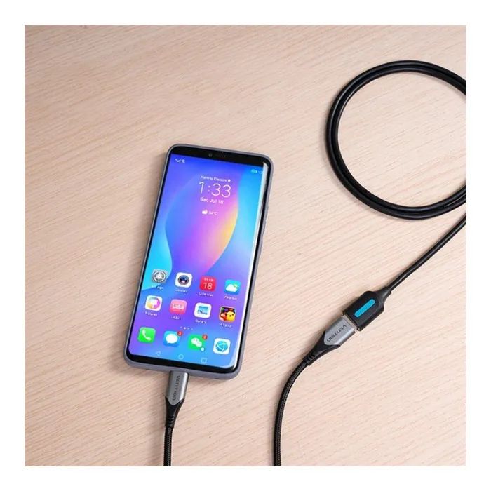 Дата кабель USB 2.0 AM/AF 1.5m black Vention (CBIBG) изображение 7