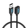 Дата кабель USB 2.0 AM/AF 1.5m black Vention (CBIBG)