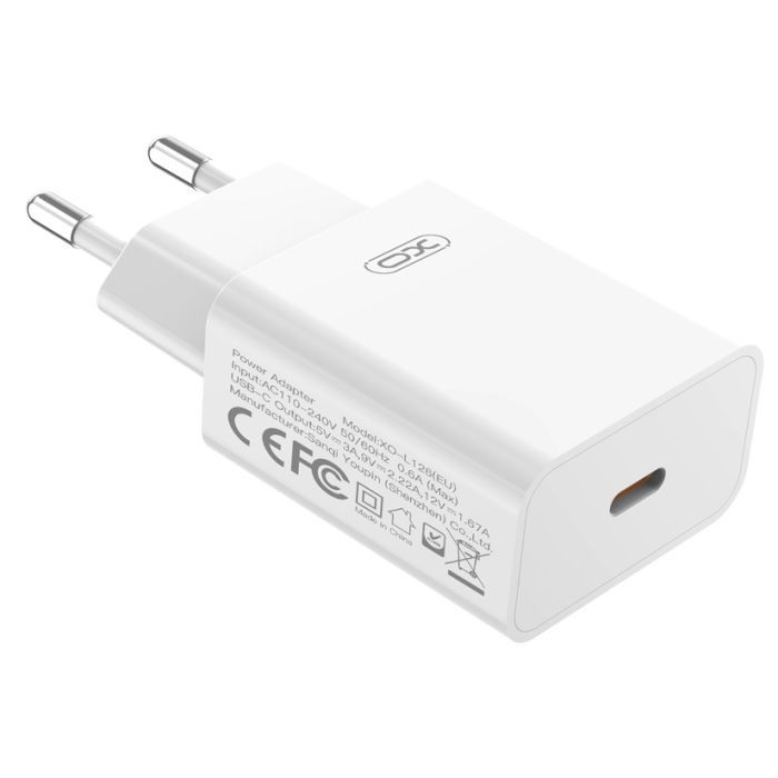 Зарядное устройство XO L126 20W USB-C PD White (L126_White) изображение 2