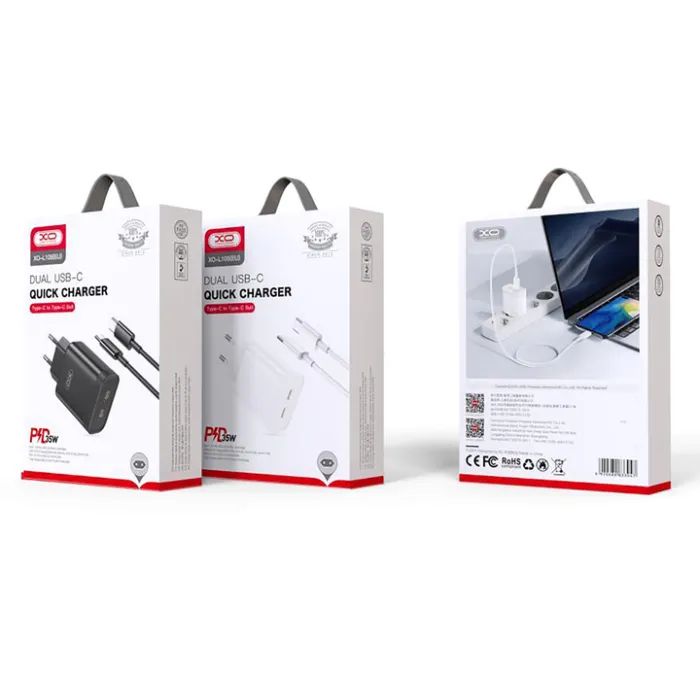 Зарядное устройство XO L105-CC 2xUSB-C PD35W Black (L105-CC.black) изображение 4