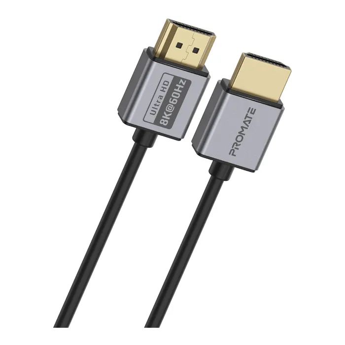 Кабель мультимедійний HDMI M to HDMI M 1.5m V2.1 grey Promate (primelink8k-150.grey)