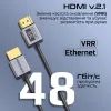 Кабель мультимедійний HDMI M to HDMI M 1.5m V2.1 grey Promate (primelink8k-150.grey) зображення 5