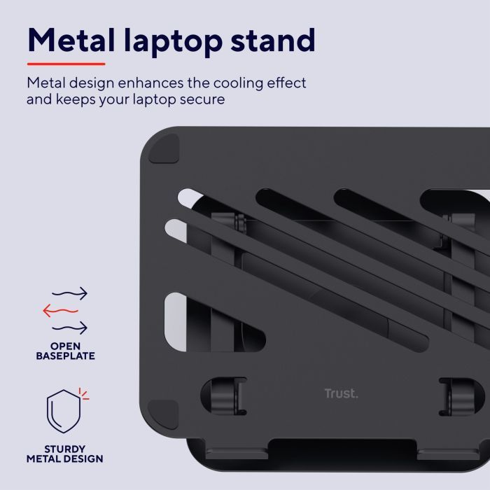 Підставка до ноутбука Trust Zeff Metal, до 16", gray (25482_TRUST) зображення 10