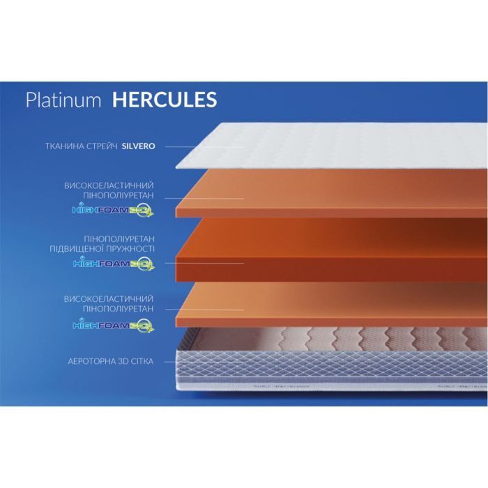 Матрац Highfoam Noble Platinum Hercules, ортопедичний для людей з великою вагою скрутка 80 x 190 см (4820001253115) зображення 9
