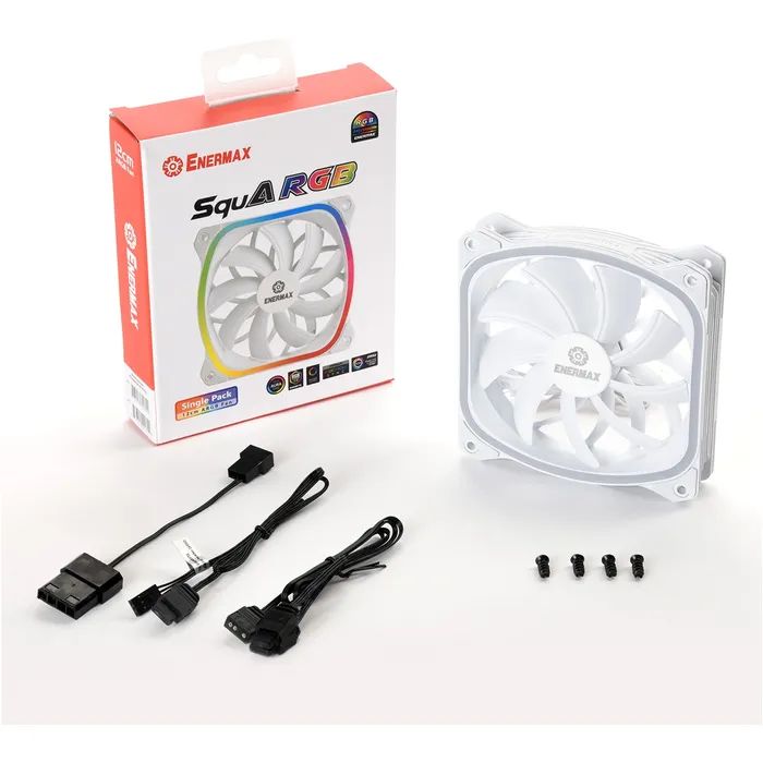 Кулер для корпуса Enermax SquA RGB White (UCSQARGB12P-W-SG) изображение 7