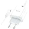 Зарядное устройство HOCO C104A USB-C PD20W + cable USB-C to USB-C white (6931474782915) изображение 3