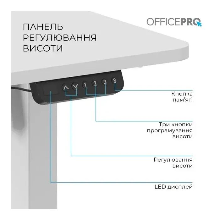 Компьютерный стол OfficePro ODE1470DW Dark Wood/Black (ODE1470DW) изображение 6