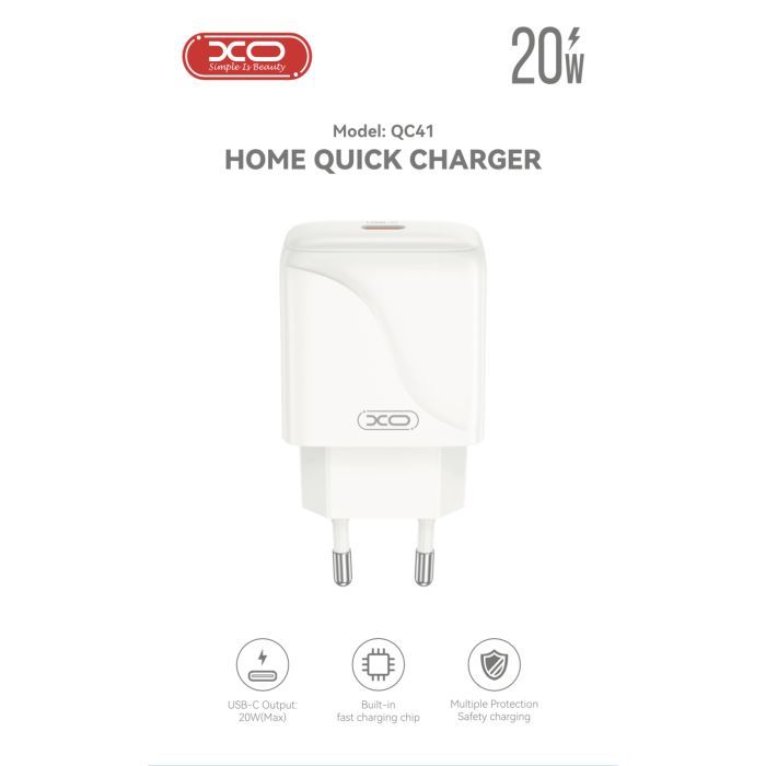 Зарядное устройство XO USB-C PD20W (XO-QC41) изображение 6