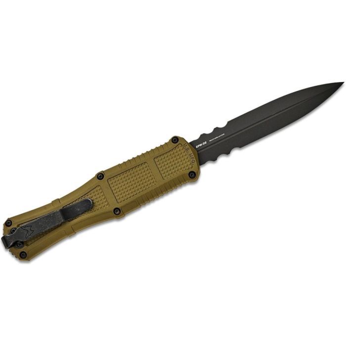 Нож Benchmade Claymore OTF Auto Serrated Green (3370SGY-1) изображение 3