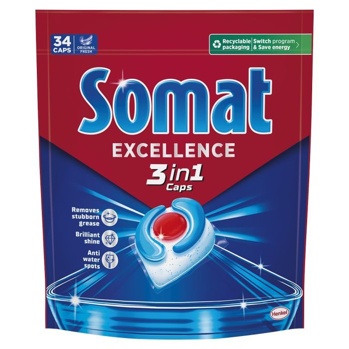 Таблетки для посудомоечных машин Somat Excellence 3-in-1 70 шт. (9000101832044)