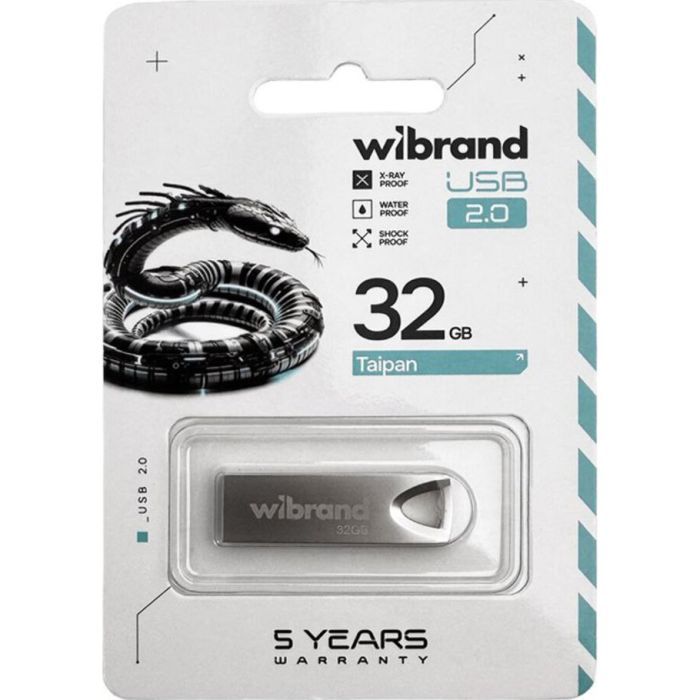 USB флеш накопитель Wibrand 64GB Taipan Silver USB 2.0 (WI2.0/TA64U2S) изображение 3