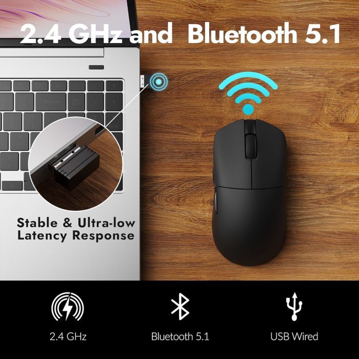 Мышка Lemokey G1 USB-A/USB-C/Wireless 8K Black (G1-A1) изображение 2