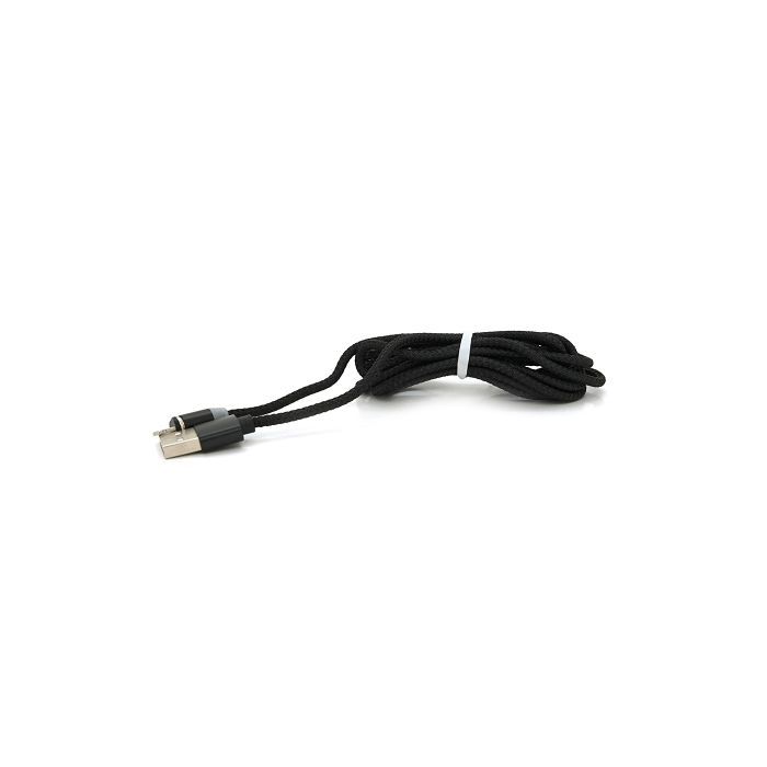 Дата кабель USB 2.0 to Lightning 2.0m 2A magnetic nylon black Pipo (18166)