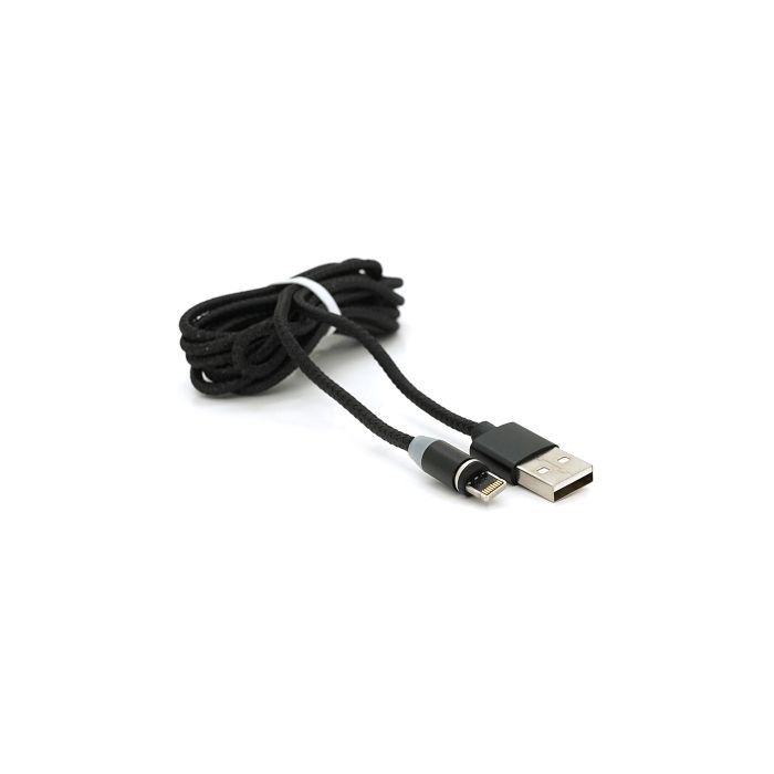 Дата кабель USB 2.0 to Lightning 2.0m 2A magnetic nylon black Pipo (18166) изображение 5