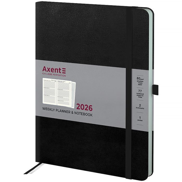 Еженедельник Axent датированный 2026 Grand Strong 195х255, синий (8530-26-02-A)