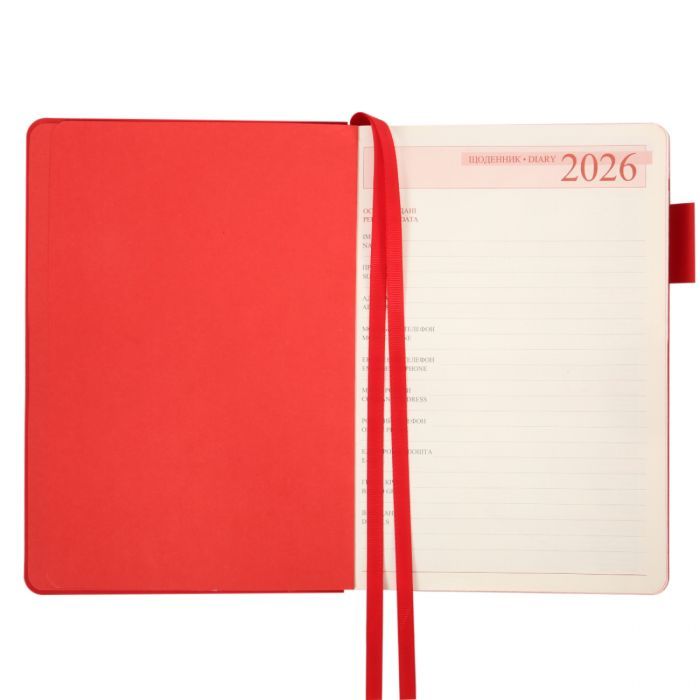 Еженедельник Leo planner А5 датированный 2026 "Binario", мягкий, оранжевый, 368 страниц (252641) изображение 4