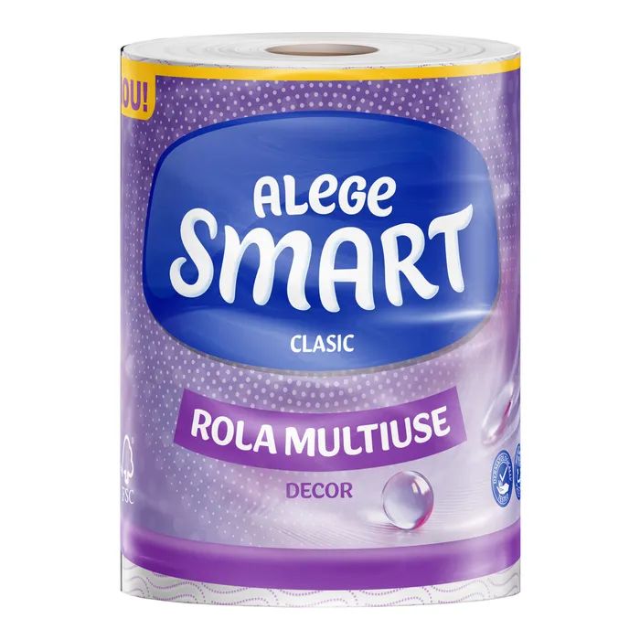 Паперові рушники Smart Tissue Classic Decor 2 шари 190 відривів 36.1 м 1 рулон (5944582100152)