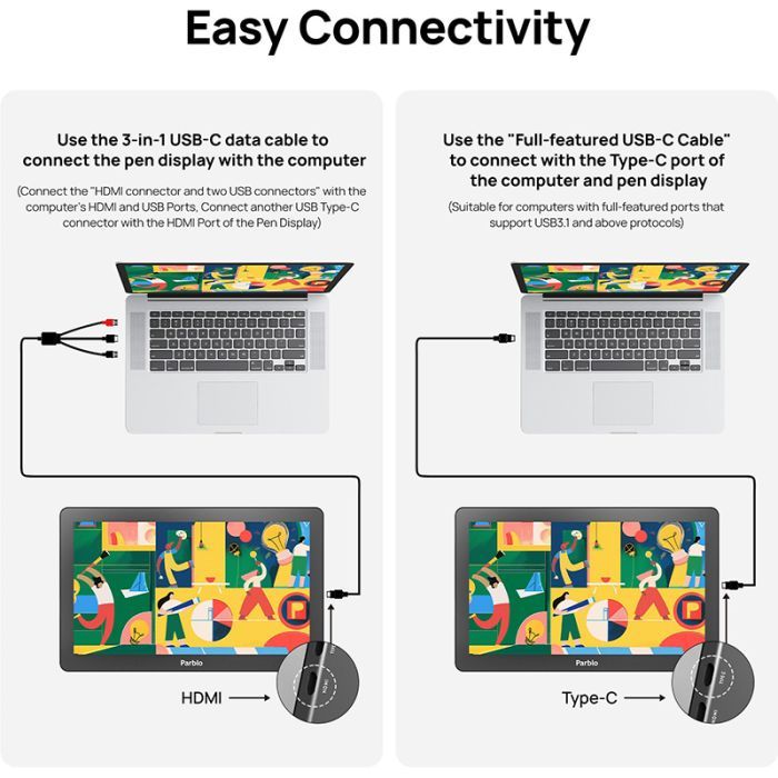 Графічний планшет Parblo Coast 16 Pro Gen2 (COAST16PROG2) зображення 5