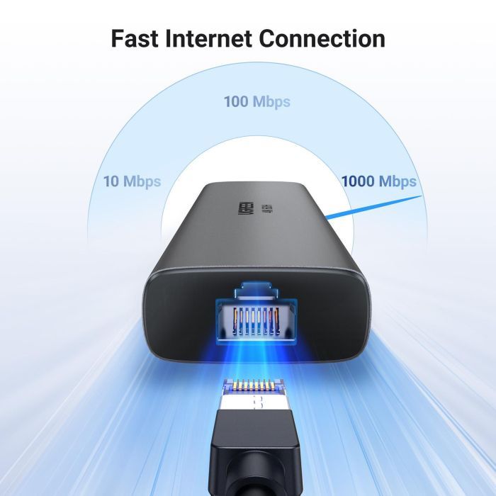 Концентратор Ugreen USB-C to HDMI + 2xUSB 3.2 + USB-C 3.2 + RJ45 + PD CM512 gray (45000) зображення 5