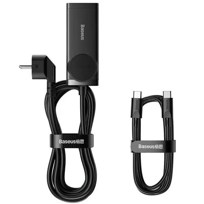 Зарядний пристрій Baseus AC + 2xUSB-C 100W + 2xUSB + cable USB-C to USB-C 100W 1.0m black (PSZM000401) зображення 7