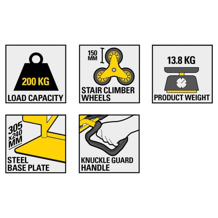 Тележка грузовая Stanley до 200кг, размер платформы 30.5х24см, вес 13,8кг (SXWT-HT523) изображение 3