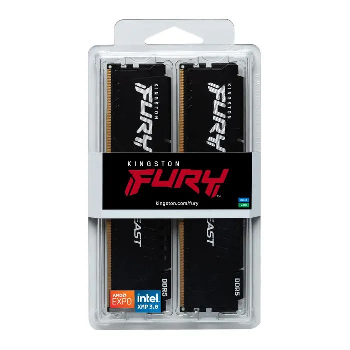 Модуль памяти для компьютера DDR5 128GB (2x64GB) 5600 MHz Beast Kingston Fury (ex.HyperX) (KF556C36BBEK2-128) изображение 5