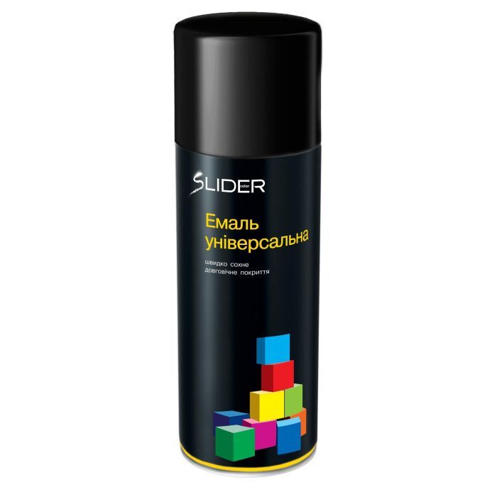 Аэрозольная краска для автомобиля SLIDER 9005 чорна глянцева., 400мл (000001038)