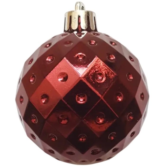 Елочная игрушка Chomik пластикові кульки компл. 16 шт, 6см, бордо (5900779853140_3) изображение 2