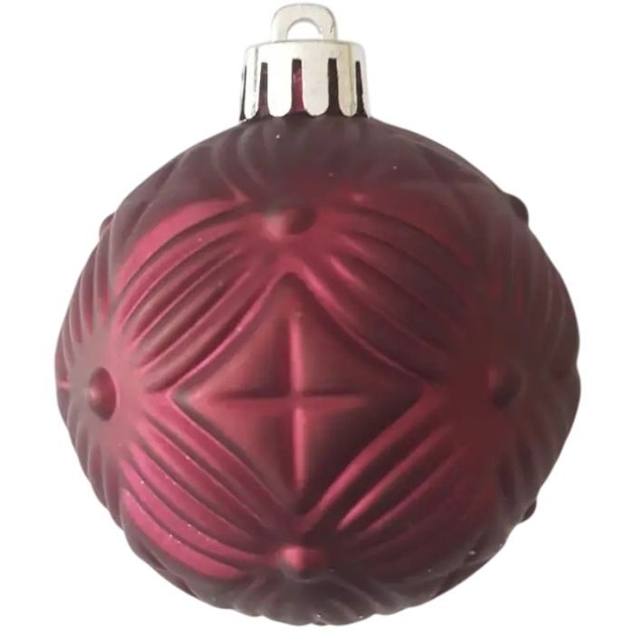 Елочная игрушка Chomik пластикові кульки компл. 16 шт, 6см, бордо (5900779853140_3) изображение 3