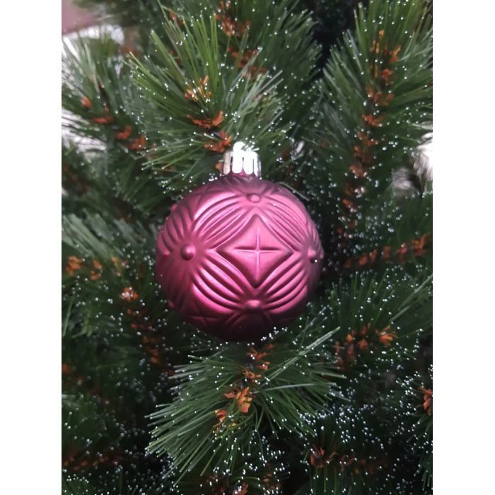 Елочная игрушка Chomik пластикові кульки компл. 16 шт, 6см, бордо (5900779853140_3) изображение 7