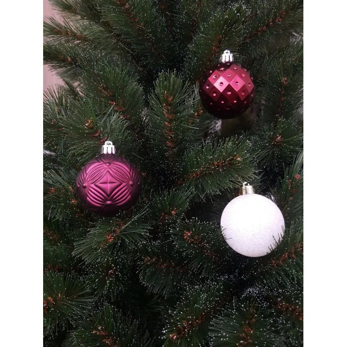 Елочная игрушка Chomik пластикові кульки компл. 16 шт, 6см, бордо (5900779853140_3) изображение 8