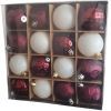 Елочная игрушка Chomik пластикові кульки компл. 16 шт, 6см, бордо (5900779853140_3)