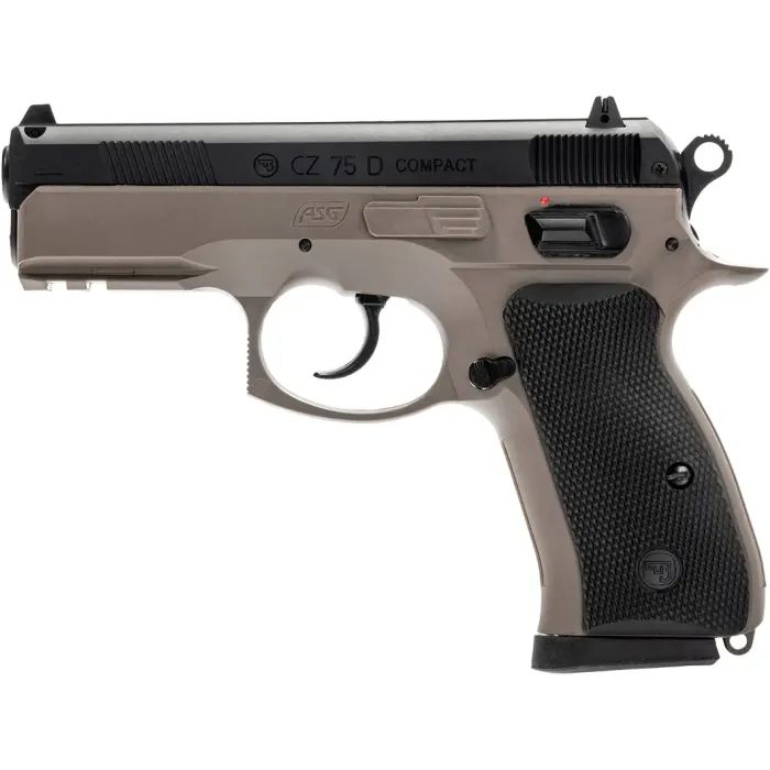 Страйкбольный пистолет ASG CZ 75D Compact FDE Spring (18603)