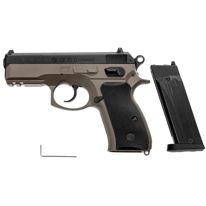 Страйкбольный пистолет ASG CZ 75D Compact FDE Spring (18603) изображение 9