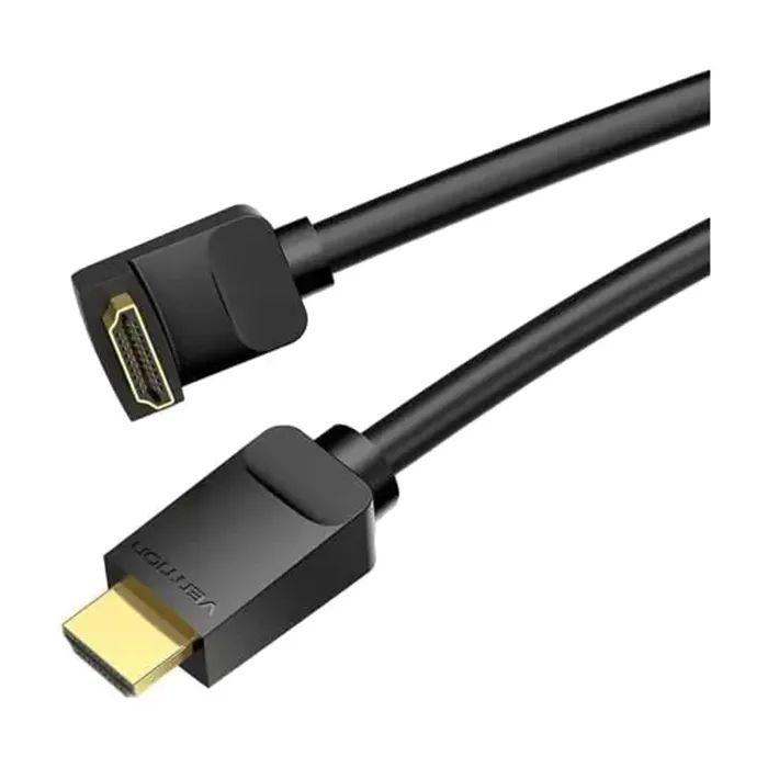Кабель мультимедийный HDMI M to HDMI M 1.5m 90° corner black Vention (AAQBG) изображение 2