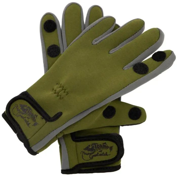 Рукавиці Tramp Effort неопренові 1,5мм зелені/сірі UTRGB-002, L (UTRGB-002-L)