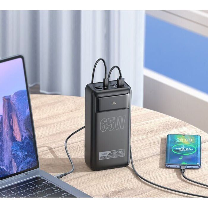 Батарея универсальная HOCO 50000mAh Apollo PD/65W QC/3.0 Black (DB81A / 714725) изображение 9