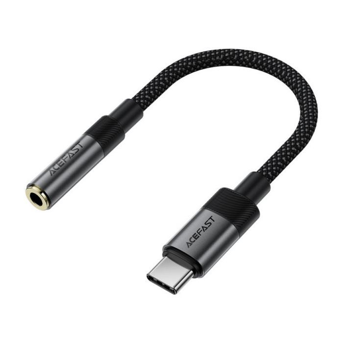 Переходник USB-C to 3.5mm F 0.15m DAC audio black Acefast (6974316285281)