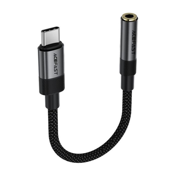 Переходник USB-C to 3.5mm F 0.15m DAC audio black Acefast (6974316285281) изображение 2