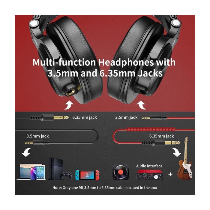 Наушники OneOdio A71 3,5мм/6,35мм Black/Red (A71 Red) изображение 4