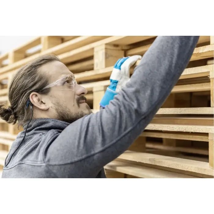 Захисні окуляри Hoegert SAUER HT5K012 прозорі лінзи синя оправа (HT5K012) зображення 3