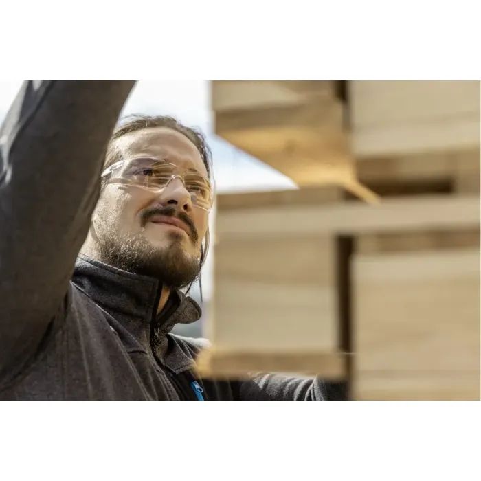 Захисні окуляри Hoegert SAUER HT5K012 прозорі лінзи синя оправа (HT5K012) зображення 4