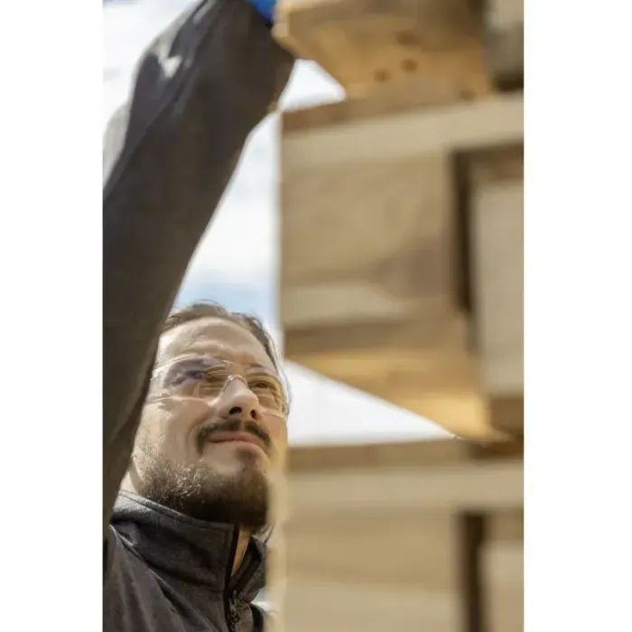 Захисні окуляри Hoegert SAUER HT5K012 прозорі лінзи синя оправа (HT5K012) зображення 5